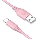 Cablu silicon tellur usb to type-c, 3a, 1m, roz,  Cabluri periferice | electropc.ro