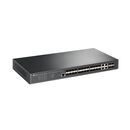 Switch tp-link tl-sg3428xf, jetstream, managed l2, 20 gigabit sfp slots, 4 gigabit rj45/sfp combo ports, 4 10ge sfp+ slots, 1 rj45 console port, 1 micro-usb console port, 32mb flash, 256mb ram, switching capacity 128 gbps.,  Switch-uri | electropc.ro