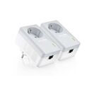 Tp-link kit powerline, homeplug av, 500mbps, ultra compact size ,passthrough, green powerline, plug and play, 2 bucati tl-pa4010p,  Adaptoare PowerLAN | electropc.ro