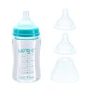 Biberon de sticla180 ml+2 tetine extra,  Biberoane & Tetine & Accesorii | electropc.ro