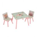 Set 2 scaune +birou pink forest ugmbs06-pkf,  Mobilier camera copii | electropc.ro