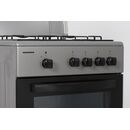 Aragaz gaz heinner hfsc-sme50sl, 50x50cm, 4 arzatoare, suport email, capac metalic, dispozitiv de siguranta plita si cuptor, usa cuptor cu geam dublu, duze gpl incluse, tava si gratar cromat, culoare: argintiu,  Aragazuri pe gaz | electropc.ro