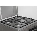 Aragaz gaz heinner hfsc-sme50sl, 50x50cm, 4 arzatoare, suport email, capac metalic, dispozitiv de siguranta plita si cuptor, usa cuptor cu geam dublu, duze gpl incluse, tava si gratar cromat, culoare: argintiu,  Aragazuri pe gaz | electropc.ro