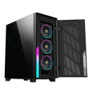 Carcasa aorus c500 glass mid tower, fara sursa, mini itx / micro atx / atx / e-atx, 2x 3.5"/2.5" drive bay, 2x 2.5" drive bay, negru,  Carcase | electropc.ro