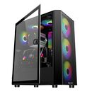 Carcasa redragon skyfire neagra, secc steel atx mid tower, fara sursa (tip atx, montata jos), interior vopsit negru, 2x3.5”(intern), 2x2.5” (intern), design tool-less, fata – 3x 120mm rgb fans (inclus) / 3x 140mm fan (optional), spate – 1x 120mm argb fan(,  Carcase | electropc.ro