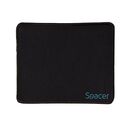 Mouse pad spacer sp-pad-s, cauciuc si material textil, cusut pe margine, 220x180x2mm, negru,  Mousepad | electropc.ro
