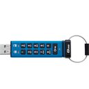 Usb flash drive kingston 8gb ironkey keypad 200, usb 3.2 gen1, fips 140-3 lvl 3 (pending) aes-256 encrypted,  Memorii USB | electropc.ro