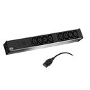 Bachmann it pdu 8x prize iec13,10a microfuse, interchangeable,in iec 14 , cable: 2.0m h05vv-f 3g 1.50 mm,  Cabinete metalice | electropc.ro