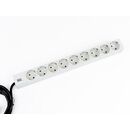 Bachmann it pdu 9x prize schuko, in schuko,  impamantare, fara intrerupator, 2 metri, ral 7035, aluminiu,  Cabinete metalice | electropc.ro