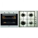 Set plita pe gaz incorporabila arctic arxg64120sx, 4 arzatoare, panoubutoane lateral, suprafata inox, adaptor pentru vase mici, apri ndereintegrata, siguranta plita-safety plus, dimensiuni 10x58x51 cm, culoareinox+ cuptor incorporabil aroic21100h, clasa e,  Incorporabile | electropc.ro