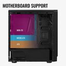 Carcasa aerocool rift neagra, spcc steel atx mid tower, fara sursa (tip atx, montata jos), interior vopsit negru, 2x2.5”/3.5”(intern), 3x2.5” (intern), fata – 3x 120mm fans (optional), spate – 1x 120mm fan (inclus), tavan – 1x 120mm fans (optional), podea,  Carcase | electropc.ro