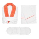 Set de baie dama bbc organic 4 piese square nature,  Halate de Baie | electropc.ro