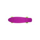 Skate penny slv dolce, placa plastic pp 56x15 cm, roti pu 60x45mm, duritate 85a, rulmenti abec 7 chrome, sasiu aluminiu 8.3 cm, capacitate 100 kg, culoare mov verde,  Skateboard | electropc.ro