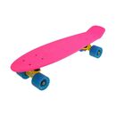 Skate penny slv neon, placa plastic pp 56x15 cm, roti pu 60x45mm, duritate 85a, rulmenti abec 7 chrome, sasiu aluminiu 8.3 cm, capacitate 100 kg, culoare roz albastru,  Skateboard | electropc.ro