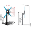 Suport tv de podea, barkan s320.b, fix, 29"-58", vesa 400x400, suporta pana la 25kg, negru,  TV & Electronice & Gaming | electropc.ro