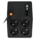Ups njoy horus plus 1000, 1000va/600w, afisaj lcd cu ecran tactil, 4 prize schuko cu protectie, repornire automata, rj11 protectie pentru linia de telefon/modem, posibilitatea de monitorizare si control prin usb, lan si internet, port de comunicare usb, r,  UPS | electropc.ro