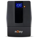 Ups njoy horus plus 800, 800va/480w, afisaj lcd cu ecran tactil,2 prize schuko cu protectie, repornire automata, rj11 protectie pentru linia de telefon/modem, posibilitatea de monitorizare si control prin usb, lan si internet, port de comunicare usb, rata,  UPS | electropc.ro