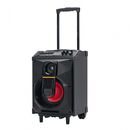Boxa trolley serioux, putere totala 40w rms, conectivitate: bluetooth, usb, sd, radio fm, aux, pc in, port micron + chitara, display led, baterie reincarcabila 2800mah, microfon inclus, dimensiuni: 392x372x557mm, greutate: 11.5kg, culoare: negru,  Sisteme audio | electropc.ro