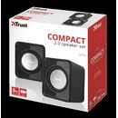 Boxe stereo trust leto compact 2.0 speaker, 6w, negru,  Sisteme audio | electropc.ro