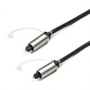 Cablu audio optic serioux premium gold,  conectori toslink tata-tata, conductor fibra optica polymer, mufe din metal aliaj zinc, conectori auriti 24k, lentila convexa pentru focalizare fara distorsiuni, capace de protectie incluse, 1.5m, negru,  Conectica | electropc.ro