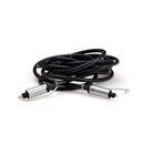 Cablu audio optic serioux premium gold,  conectori toslink tata-tata, conductor fibra optica polymer, mufe din metal aliaj zinc, conectori auriti 24k, lentila convexa pentru focalizare fara distorsiuni, capace de protectie incluse, 1.5m, negru,  Conectica | electropc.ro