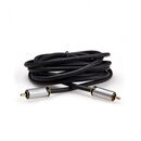 Cablu audio-video serioux premium gold, rca tata - rca tata, conductori 99.99% cupru fara oxigen, mufe din metal aliaj zinc, conectori auriti 24k, dublu ecranat, discuri magnetice, 3m, negru,  Conectica | electropc.ro