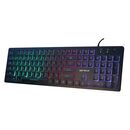 Tastatura serioux 9500i, cu fir, us layout, iluminata, taste tip chiclet, neagra, usb,  Tastaturi | electropc.ro