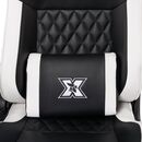 Scaun gaming x by serioux, theon, ajustabil, piele sintetica, piston pe gaz, manere reglabile, baza stea cu 5 picioare, greutate maxima admisa 150kg, perne detasabile, negru/alb,  Scaune gaming | electropc.ro