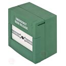 Buton aplicabil din plastic pentru iesire de urgenta; material: plastic, culoare verde; 2x contacte no/nc;,  Accesorii | electropc.ro