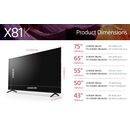 Televizor, sony, seria x80k, kd75x81kaep, 2022, 75" - 189cm, led, smart tv, 4k, black, plat, google tv, mirroring ios, android, 4k hdr processor x1, hdr 10, hlg triluminos pro, 50 hz, dvb-t/t2//c/s/s2, 2, 20 w, wi-fi, bluetooth, 2 x hdmi 2.0, 1 x rj-45, c,  Televizoare | electropc.ro