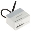 Modul releu ax pro hikvision ds-pm1-o1h-we, 1 x output no/nc (ac 100~240 v, max 13a), comunicare 868 mhz two-way wireless, criptare aes-128, distanta de comunicare rf: 1600m, in camp deschis, 1x buton invatare( pentru inregistrare), 3 x led stare:  regist,  Centrale si tastaturi | electropc.ro