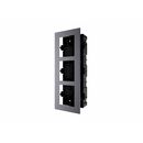 Panou frontal pentru 3 module videointerfon modular hikvision ds-kd-acf3; permite conectarea a 3 module de videointerfon modular; mo ntareincastrata; material aluminiu, doza de plastic inclusa; dimensiuni:337.8mm x 124mm × 4mm;,  Accesorii | electropc.ro