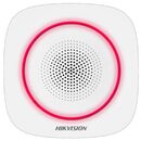 Sirena interior wireless ax pro hikvision ds-ps1-i-we( red indicator ) supporting 868mhz two-way communication via cam-x protocol,multiple alarm sounds, strobe light indication, is used forinstant alerting when alarm triggered, buzzer decibel: 90 to 110 d,  Sirene | electropc.ro