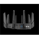 Asus quad-band wifi gaming router gt-axe16000; network standard: wifi 6 (802.11ax), wifi 6e (802.11ax), backwards compatible with 802.11a/b/g/n/ac wi-fi, 2.4ghz 1148mbps, 5g-1hz 4804mbps, 5g-2hz 4804mbps, 6ghz 4804mbps, 8 antene externe, 4 antene interne,,  Routere Wireless | electropc.ro