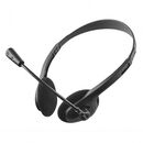 Casti cu microfon trust primo chat, negru,  Casti audio | electropc.ro