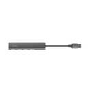 Hub usb trust halyx, usb-a la 4 x usb-a 3.2 gen 1, dimensiune cablu 10cm, din aluminiu, argintiu,  Hub-uri USB | electropc.ro