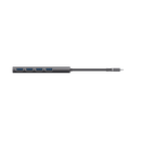 Hub usb trust halyx, usb-c la 4 x usb-a 3.2 gen 1, dimensiune cablu 10cm, din aluminiu, argintiu,  Hub-uri USB | electropc.ro