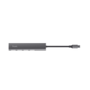 Hub usb trust halyx, usb-c la 4 x usb-a 3.2 gen 1, dimensiune cablu 10cm, din aluminiu, argintiu,  Hub-uri USB | electropc.ro