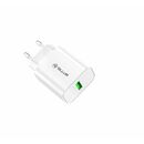Incarcator priza tellur usb-a qc3.0, 18w, alb,  Incarcatoare baterii | electropc.ro