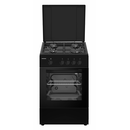 Aragaz gaz heinner hfsc-sme50bk, 50x50cm, 4 arzatoare, suport email, capac metalic, dispozitiv de siguranta plita si cuptor, usa cuptor cu geam dublu, duze gpl incluse, tava si gratar cromat, culoare: negru,  Aragazuri pe gaz | electropc.ro