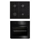 Set cuptor incorporabil si plita pe gaz incorporabila arosc21130bd, cuptor multifunctional, capacitate 71 l, plita cu 4 arzatoare gaz, 60 cm, negru,  Incorporabile | electropc.ro