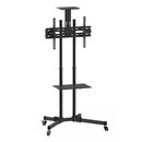 Stand tv mobil akai, cu inclinatie +10/-10°, cu 2 polite, vesa min. 200x200, vesa max.600x400, greutate maxima suportata tv 50kg, greautate maxima suportata dvd 10 kg, greutate maxima suportata camera 5 kg, negru,  TV & Electronice & Gaming | electropc.ro