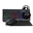 Kit gaming serioux kayel 4 in 1, tastatura de gaming, 104 taste, 19 taste anti-ghosting , design slim, iluminare rainbow, structura metalica gri, taste negre + design cu palm rest, cablu usb 1.5m pvc, plug and play; mouse gaming, senzor sunplus 199, 800-6,  Kit mouse tastatura | electropc.ro