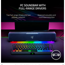 Razer leviathan v2 x   technical specifications  frequency response 85 hz – 20 khz  input power type c with power delivery  driver size - diameters (mm) full range racetrack drivers: 2 x 2.0 x 4.0"/ 2 x 48 x 95 mm passive radiator: 2 x 2.0 x 4.1" / 2 x 48,  Sisteme audio | electropc.ro