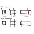 Suport perete barkan tilt tv wall mount 13" - 90", max 60kg, vesa 600x400, negru,  TV & Electronice & Gaming | electropc.ro
