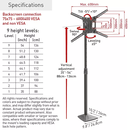 Suport tv de podea, barkan fs420, fix, 13"-83", vesa 600x400, suporta pana la 50kg, negru,  TV & Electronice & Gaming | electropc.ro