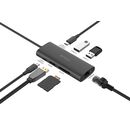 Docking station a4tech universal, 8-in-1, cablu 0.20m, gri,  Hub-uri USB | electropc.ro