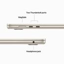 Macbook air 15.3" retina/ apple m2 (cpu 8- core, gpu 10- core, neural engine 16- core)/8gb/256gb (35w dual usb‑c port) - starlight - us kb (2023) (us power supply with included us-to-eu adapter),  Laptopuri | electropc.ro