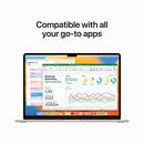 Macbook air 15.3" retina/ apple m2 (cpu 8- core, gpu 10- core, neural engine 16- core)/8gb/256gb (35w dual usb‑c port) - starlight - us kb (2023) (us power supply with included us-to-eu adapter),  Laptopuri | electropc.ro