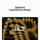 Macbook air 15.3" retina/ apple m2 (cpu 8- core, gpu 10- core, neural engine 16- core)/8gb/256gb (35w dual usb‑c port) - starlight - us kb (2023) (us power supply with included us-to-eu adapter),  Laptopuri | electropc.ro